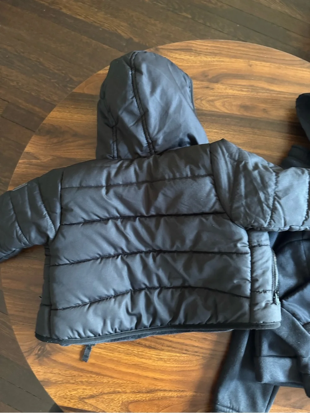 Body Glove Kids 3 piece black winter set with Hooded Puffer Jacket